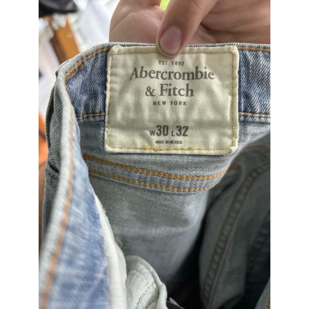 Abercrombie & Fitch Jeans Mens 30x32 Felix Super Skinny Light Wash Denim New
